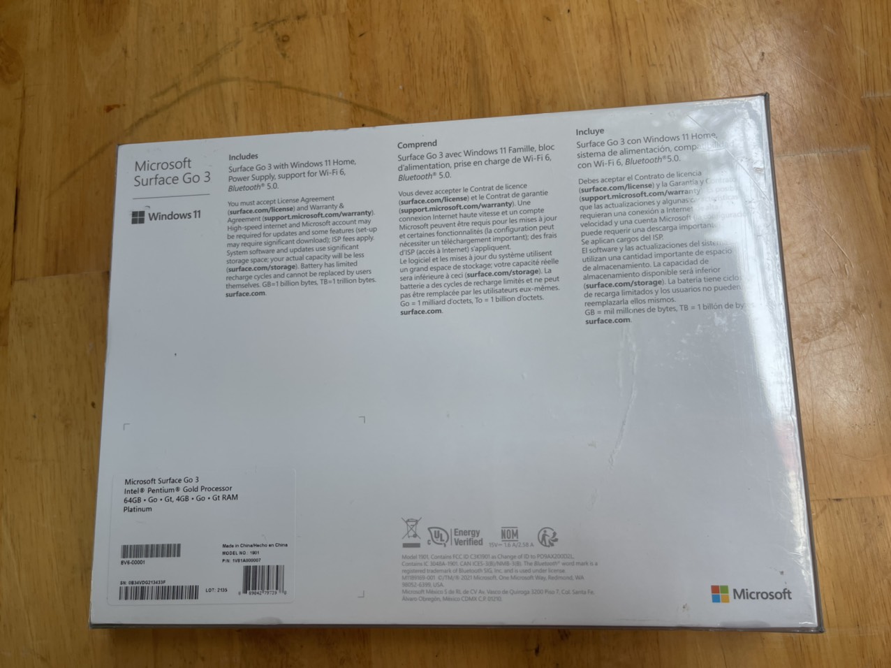 Microsoft Surface Go 3, Pentium Gold 6500Y, 4G, 64G, new seal 100%