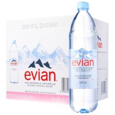 1 chai nước suối Pháp – nước khoáng EVIAN – 1250ml