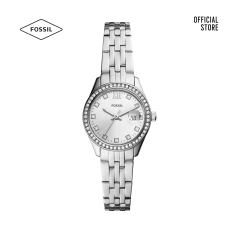 Đồng hồ nữ Fossil Scarlette Micro Three-Hand Date dây thép không gỉ ES5039 – màu bạc