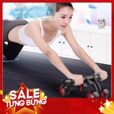 Con lăn tập cơ bụng 4 bánh cỡ lớn cao cấp – Tặng kèm Thảm lót