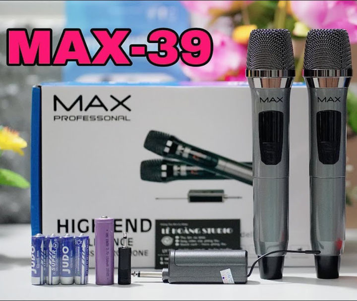 micro không dây, mic karaoke, micro karaoke, micro khong day - Bộ 2 Micro Đa Năng MAX 56 Thế Hệ...