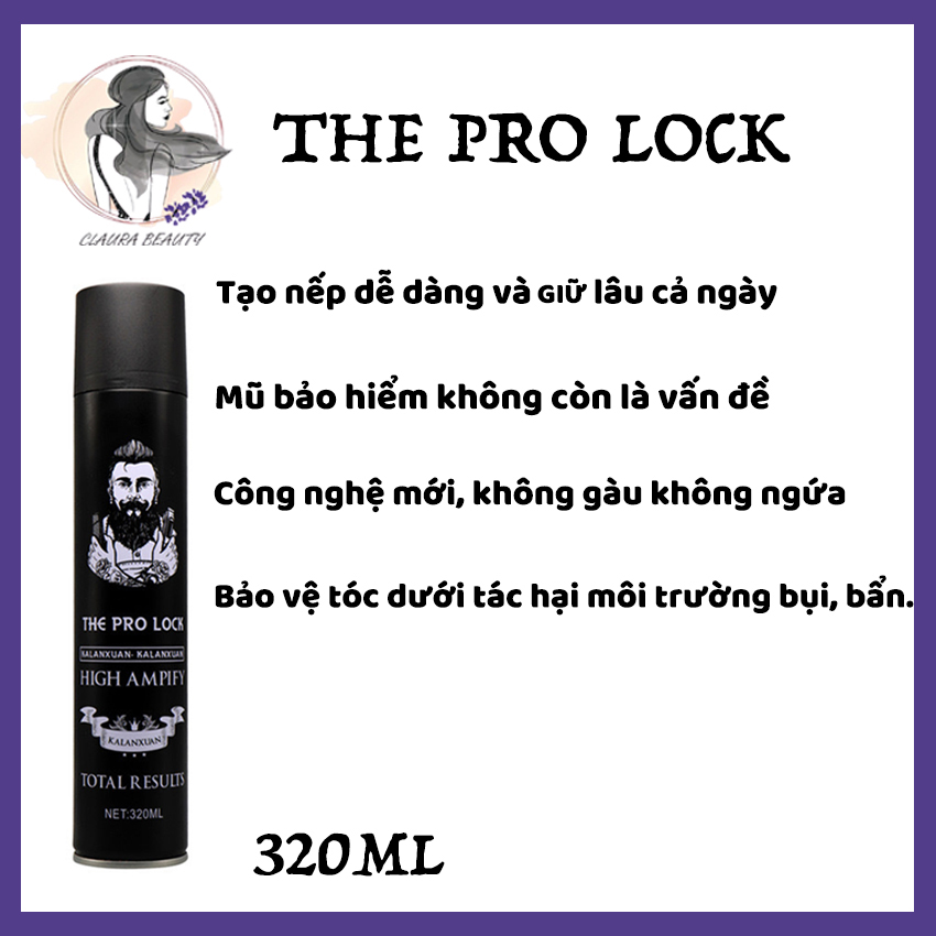 [HOT NHẤT 2021] Gôm Xịt Tóc The Pro Lock, Keo Xịt Tóc Nam, Hương Nam Tính, Giữ Nếp suốt 24h,...