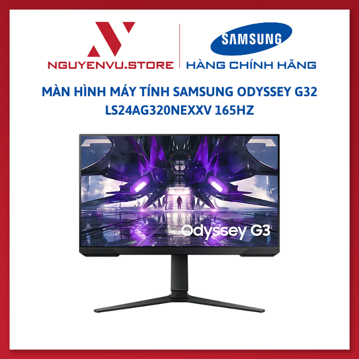 Màn Hình Máy Tính Samsung Odyssey G32 LS24AG320NEXXV 165Hz (24″/1920 x1080/165Hz/VA/1ms) – Hàng Chính Hãng