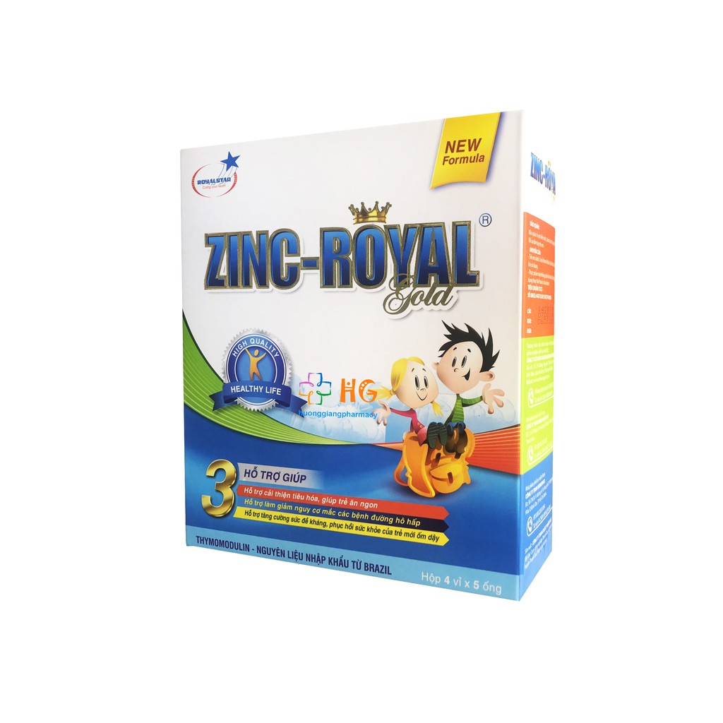 ZinC-Royal Gold - Hỗ trợ cải thiện tiêu hóa giúp trẻ ăn ngon. Giúp tăng cường sức đề kháng làm...