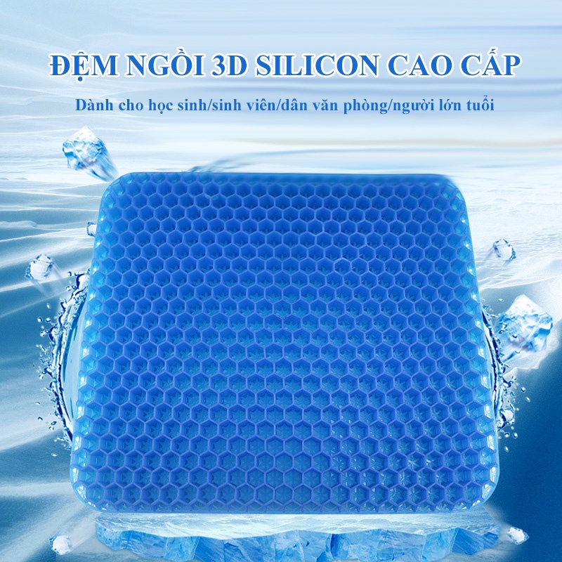Đệm Ngồi 3D Silicon Cao Cấp Thoáng Khí - Nệm 3D Đàn Hồi