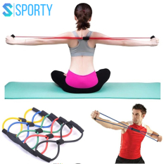 Dây tập cơ ngực YOGA chính hãng SPORTY YGT2 hình số 8 chất liệu silicon đàn hồi hỗ trợ các bài tập dãn cơ, tập thể hình