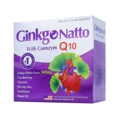 Ginkgo natto q10 tăng cường lưu thông máu giảm các di chứng sau tai biến (hộp 100 viên ), sản phẩm có nguồn gốc xuất xứ rõ ràng, đảm bảo chất lượng, dễ dàng sử dụng
