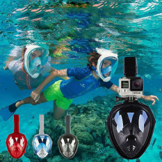 Mặt lạ bơi lặn xuất khẩu – Mặt Nạ Lặn Biển Fullface – KÍnh Lặn Ống Thở Snorkeling, Mặt lạ lặn có ống thở, van 1 chiều,không vào nước,góc nhìn 180 độ,gắn được camera,lặn được sâu,bảo hành toàn quốc