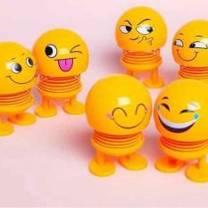 Bộ 9 Thú nhún Emoji Lò Xo lắc đầu hình biểu tượng cảm xúc- Trang trí xe ô tô, bàn làm việc – GIAO MÀU NGẪU NHIÊN