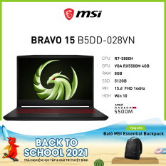 MSI Bravo 15 B5DD-028VN (R7-5800H | 8GB | 512GB | VGA RX5500M 4GB | 15.6′ FHD 144Hz | Win 10)