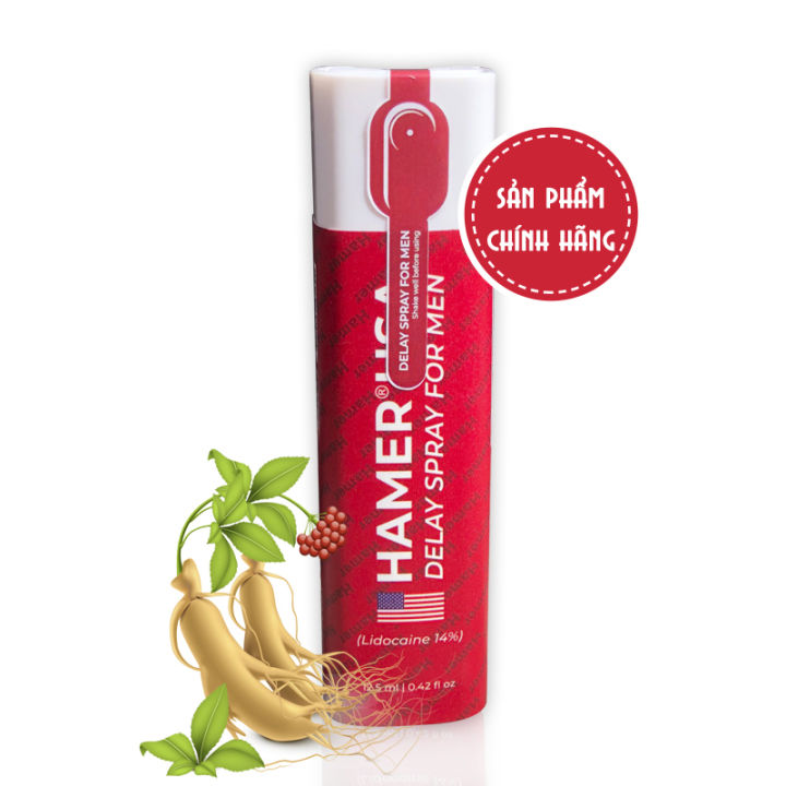 Xịt Kéo Dài Spray Hamerr USA Chính Hãng 12.5 ml chính hãng giúp hỗ trợ sức khỏe phái nam, kéo...