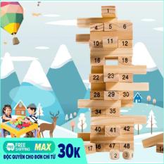 Bộ đồ chơi rút gỗ 54 thanh kèm 4 con súc sắc cho bé