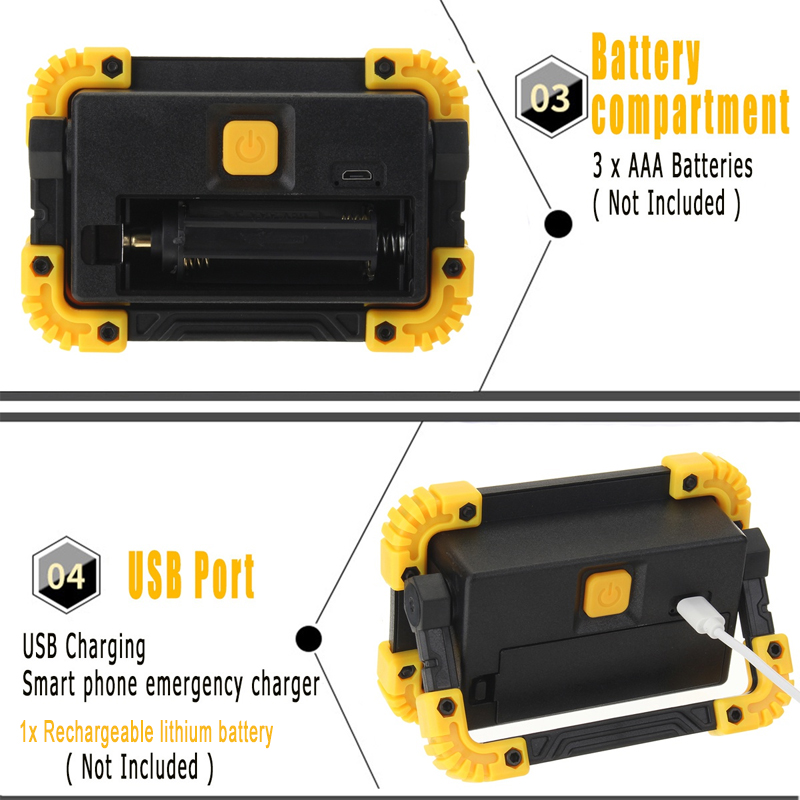 MAEREX 350W Có Thể Sạc Qua USB/Loại Pin Mini LED COB Đèn Làm Việc 3 Chế Độ Chống Nước Khẩn...