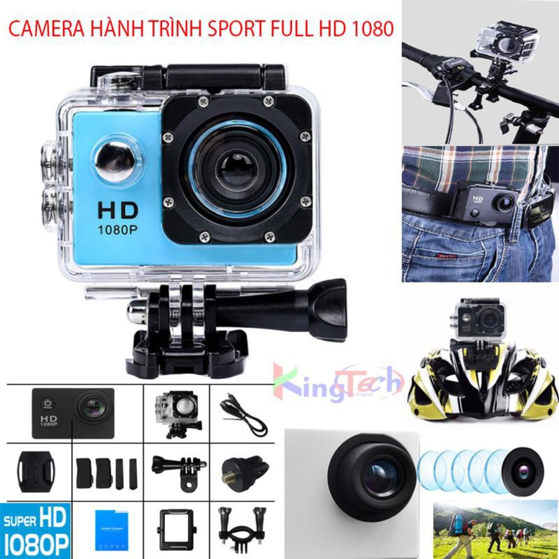 Camara chống rung - Camera hành trình Sport Cam HD 1080P,Cao cấp, Ghi hình sắc nét chân thực, Giảm giá...