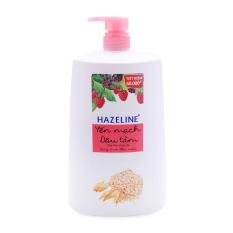 [Siêu thị Lazada] – Sữa tắm dưỡng sáng da yến mạch – dâu tằm Hazeline chai 1,2KG