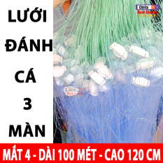 Lưới Đánh Cá 3 Màn LOẠI 1 – Chiều Cao 1.2 Mét – Dài 100 Mét – Đủ SIZE : Mắt 4 – 5 – 6 – 7 – 8