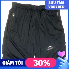 Quần short thun thể thao nam Everest màu đen