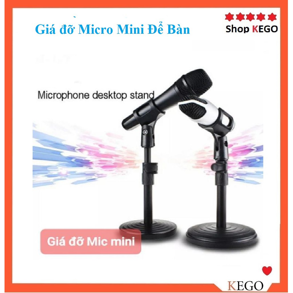 Chân giá đỡ kẹp Micro Mini Để Bàn phụ vụ livestream, hội họp..vv