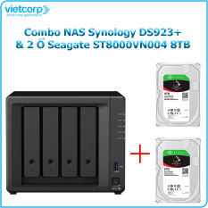 [Khuyến Mãi Combo] Thiết bị lưu trữ NAS Synology DS923+ và 2 Ổ cứng Seagate ST8000VN004 8TB