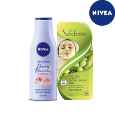 (Quà tặng không bán) Mặt nạ Vedette và Sữa dưỡng thể Nivea