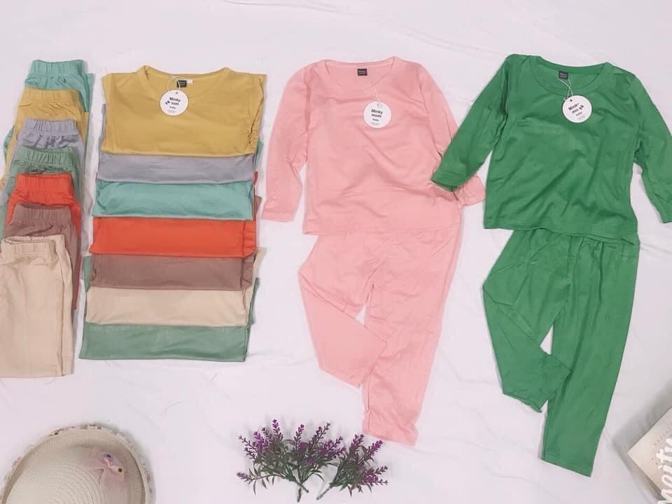 bộ thun lạnh minky mom Bé trai, gái loại 1 | chất thun lạnh 4 chiều | Thoáng Mát |...