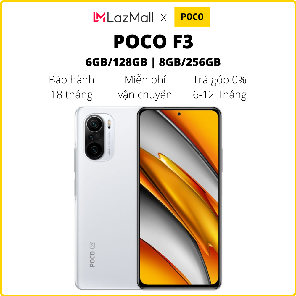 Điện thoại POCO F3 (6GB/128GB | 8GB/256GB) – Hàng chính hãng DGW – Bảo hành 18 tháng – Trả góp 0%