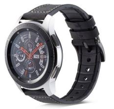 Dây da hybrid cao cấp đồng hồ thông minh ( kết hợp da và silicon kèm chốt thông minh) (galaxy watch, huawei watch, ticwatch…)