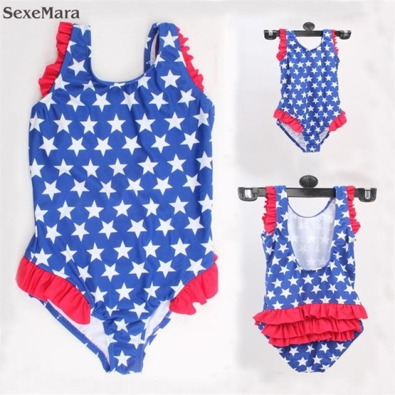 Nơi bán 2017 New Toddler Kids Swimsuit Cute Baby Girl Swim Suit One-piece Infant Bathing Swimwear for Girls Children 2-6 Years Old - intl