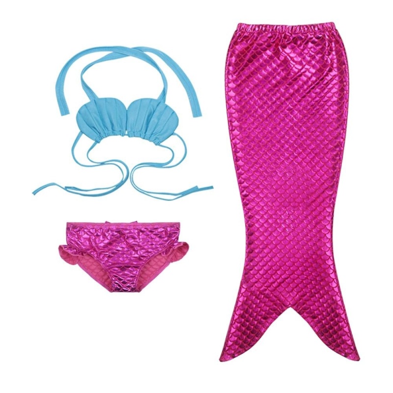 Nơi bán 3PCS Girl Kids Mermaid Tail Swimmable Swimwear Swimsuit Girls Bikini Set Bathing Suit Fancy Costume 3-9Y Size 100-150 - intl