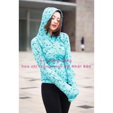 Áo chống nắng hoa nhí thông hơi BW Nhật Bản (Xanh Ngọc)