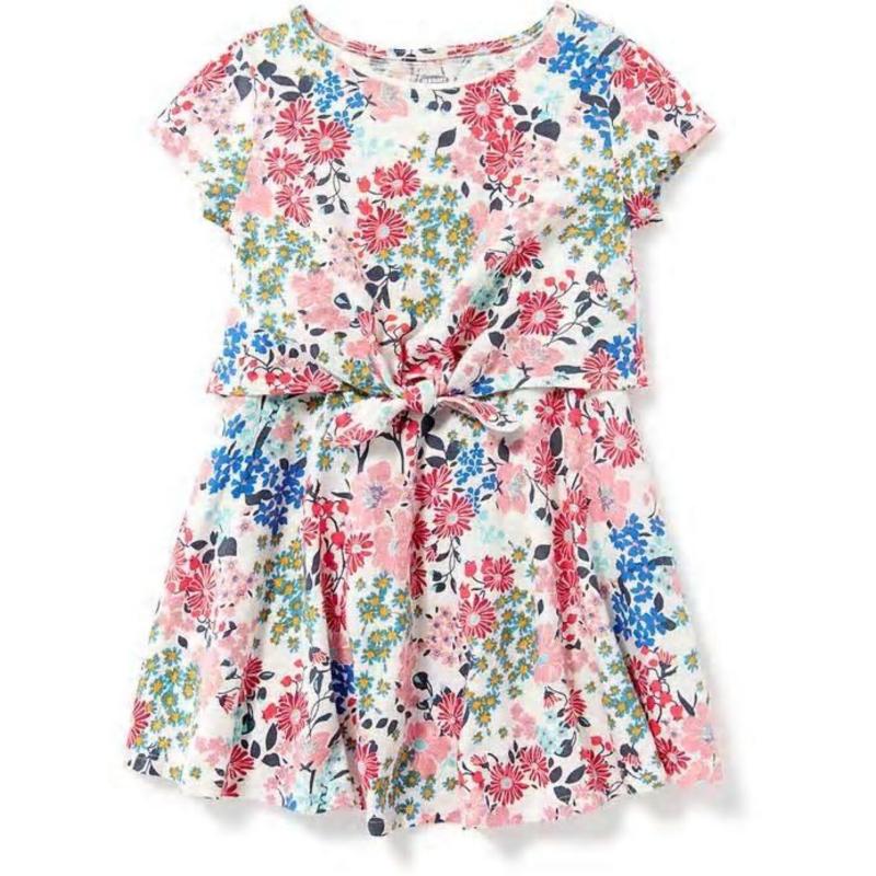 Nơi bán Áo đầm bé Gái OLD NAVY 4 tuổi Thắt nơ eo - (Hàng nhập Mỹ)