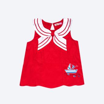 Áo đỏ cổ trắng thủy thủ 5AX049  