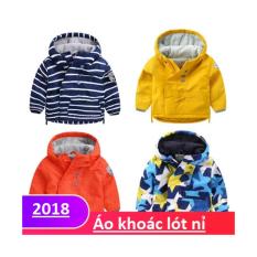 Áo Khoác cho bé trai kiểu dáng 2018 (Mầu xanh kèm sọc ngang)