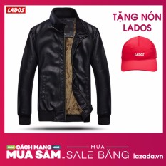 Áo khoác da lót lông cao cấp TẶNG nón LADOS-01