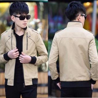 Áo Khoác Kaki Nam AK Zip Kéo Ngực Kem - AK1 June 2018 - 2 Áo Khoác Kaki Nam AK Zip Kéo Ngực Kem - AK1 - 2