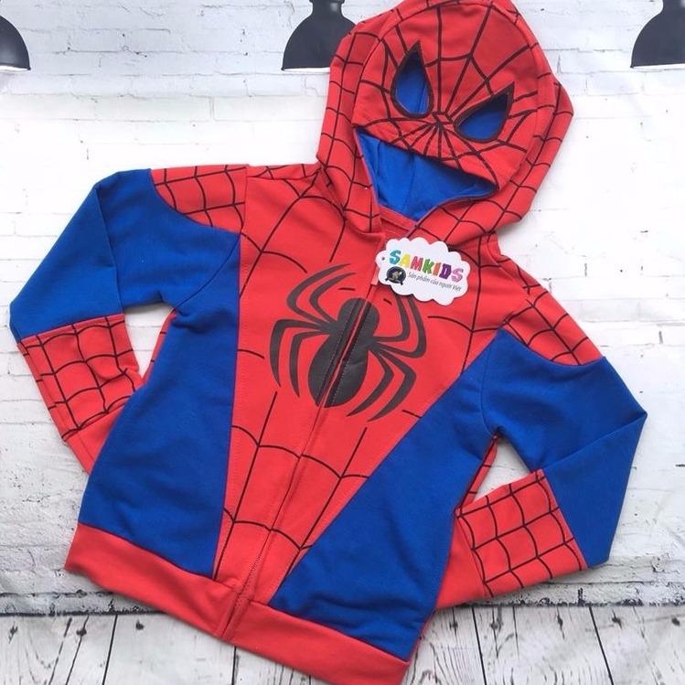 Áo khoác siêu nhân nhện cho bé trai cực ngầu 10-40kg