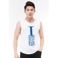 Áo thun ba lỗ Titishop AT365 màu TRẮNG in chữ ( TRẮNG )