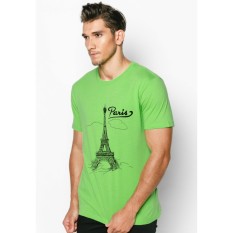 Áo thun nam in hình Paris mây phong cách hàn quốc vải dày mịn AokNAM418