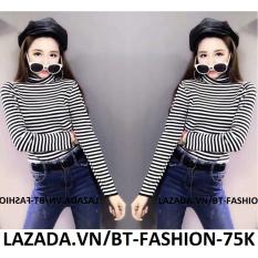 Đánh Giá Áo Thun Sọc Cổ Cao Thời Trang (4 Teen) Hàn Quốc – BT Fashion AT056   BT Fashion 75k