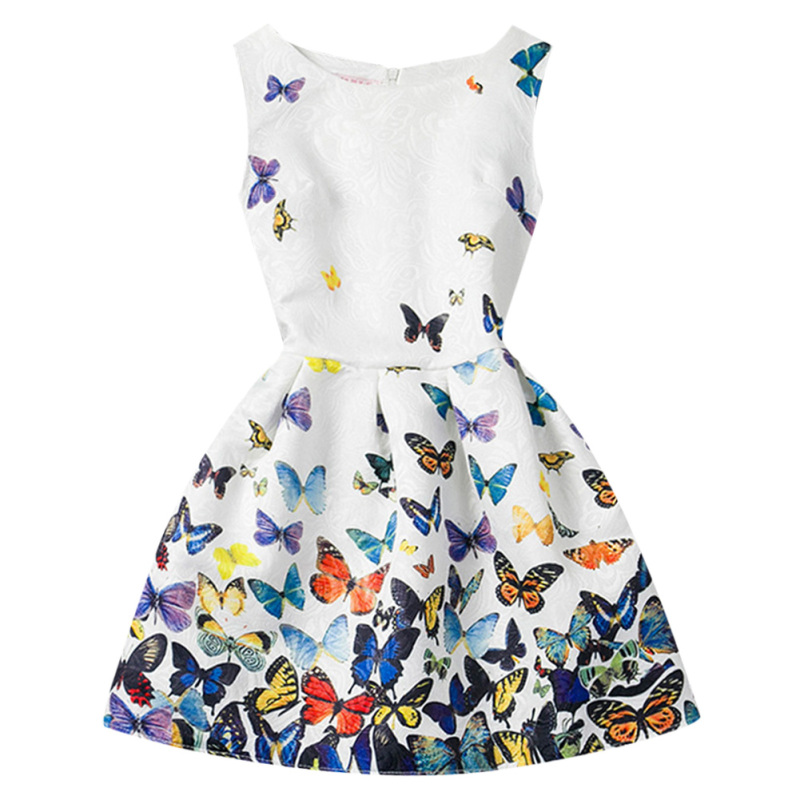 Nơi bán Baby Girls Sleeveless Butterfly Printed Dress (White)