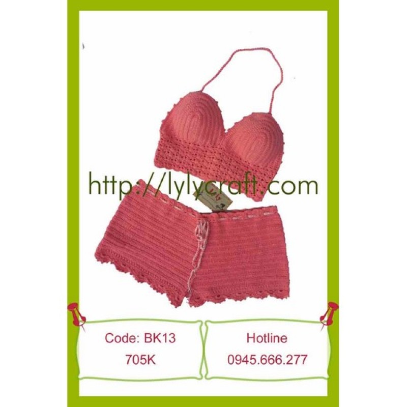 Nơi bán Bikini móc bằng len độc đáo - Handmade - BK13