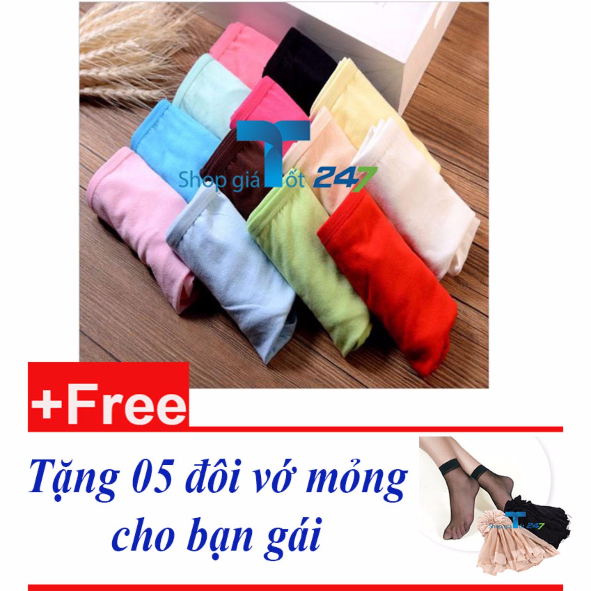 Bộ 10 quần lót cotton nữ Thái Style A139+ Tặng 05 đôi tất mỏng GT247