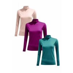 Bộ 2 áo giữ nhiệt cổ 3 phân nữ Chipxinhxk (da+cẩm)