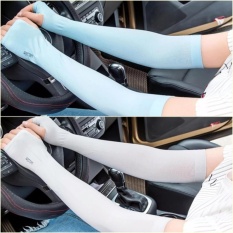 Bộ 2 đôi găng tay chống nắng hở ngón Hàn Quốc (xanh – ghi)