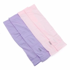 Bộ 2 đôi găng tay chống nắng hở ngón (Tím hồng)