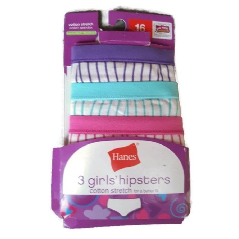 Nơi bán Bộ 3 quần lót bé gái Hanes Girls Hipters cotton stretch spandex