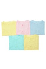 Bộ 5 áo cài giữa TD màu bo Nanio AN004 (Hồng Vàng Xanh Biển Xanh Ngọc)