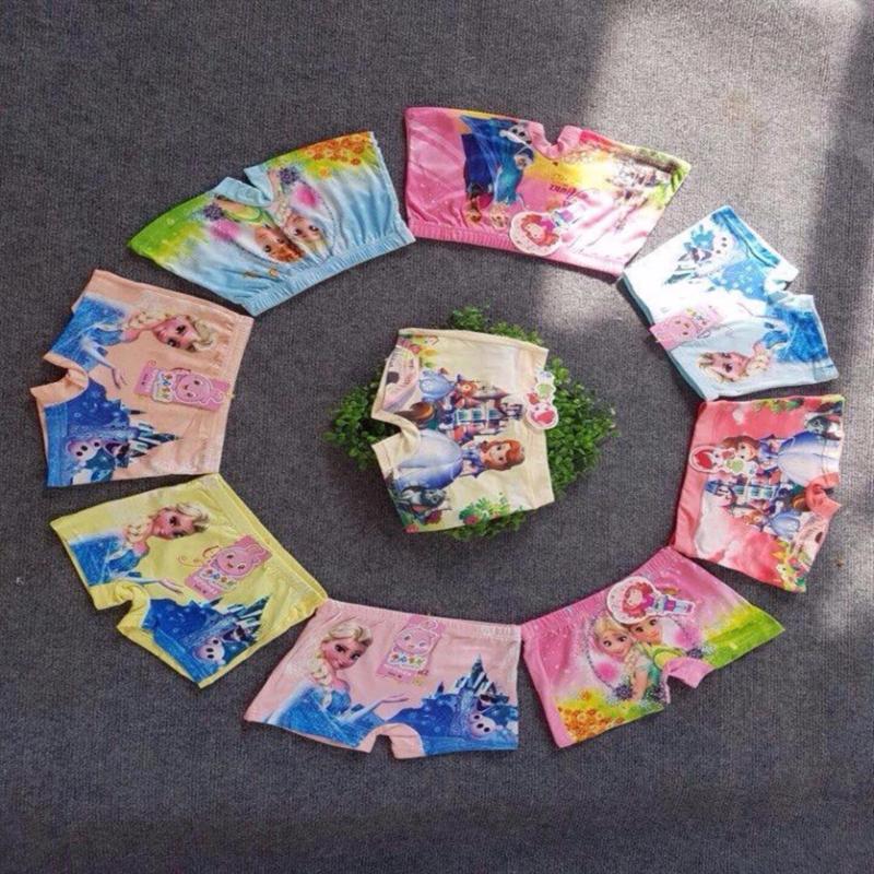 Nơi bán Bộ 5 quần chip đùi cotton hoạt hình 3D cực xinh mát cho bé gái