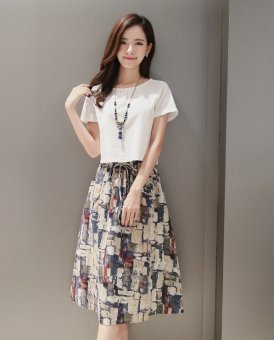 Bộ Chân Váy Và áo Thời Trang Xuân Hè (Trắng) April 2018 - 3 Bộ chân váy và áo thời trang xuân hè (Trắng) - 3