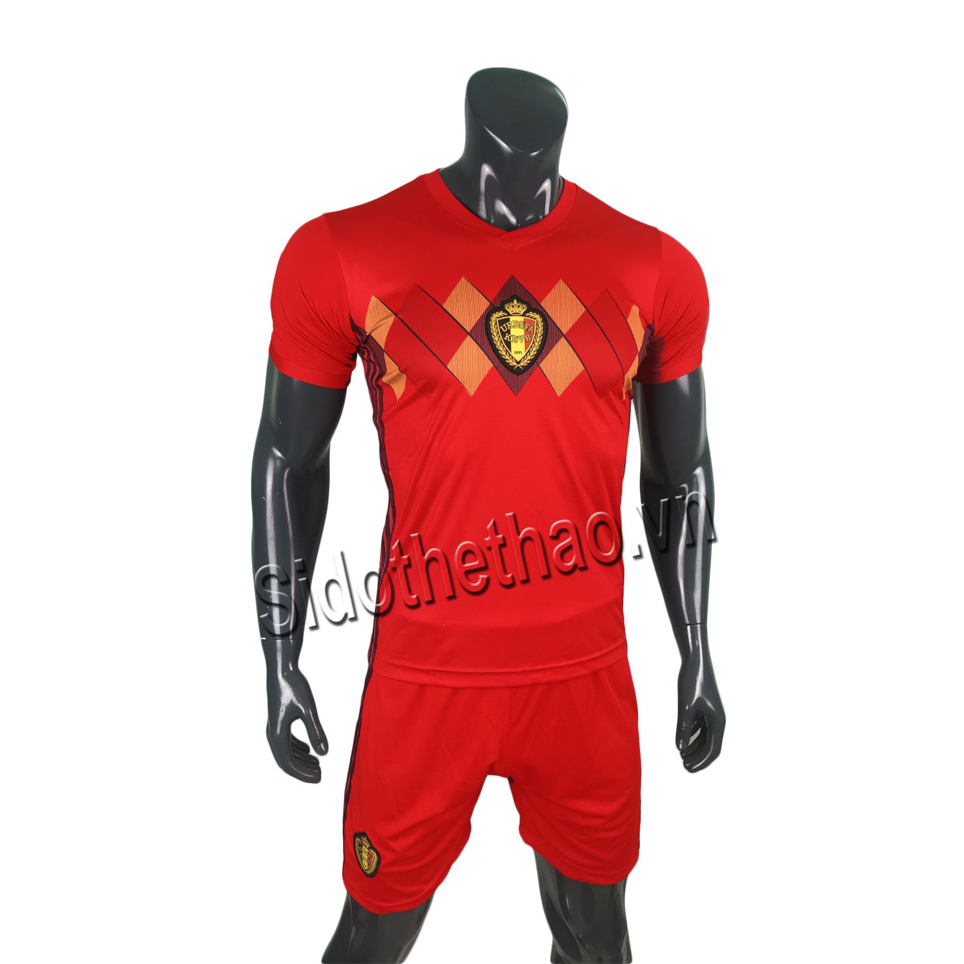 Bộ đồ quần áo đá banh - bóng đội tuyển Bỉ Đỏ Wolrd cup 2018